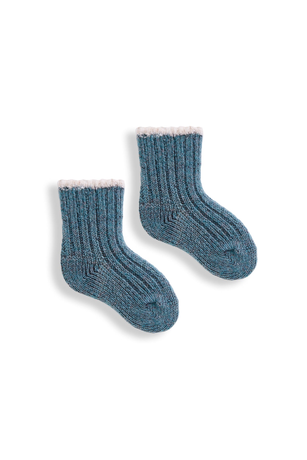 women's tipped rib wool cashmere shortie socks