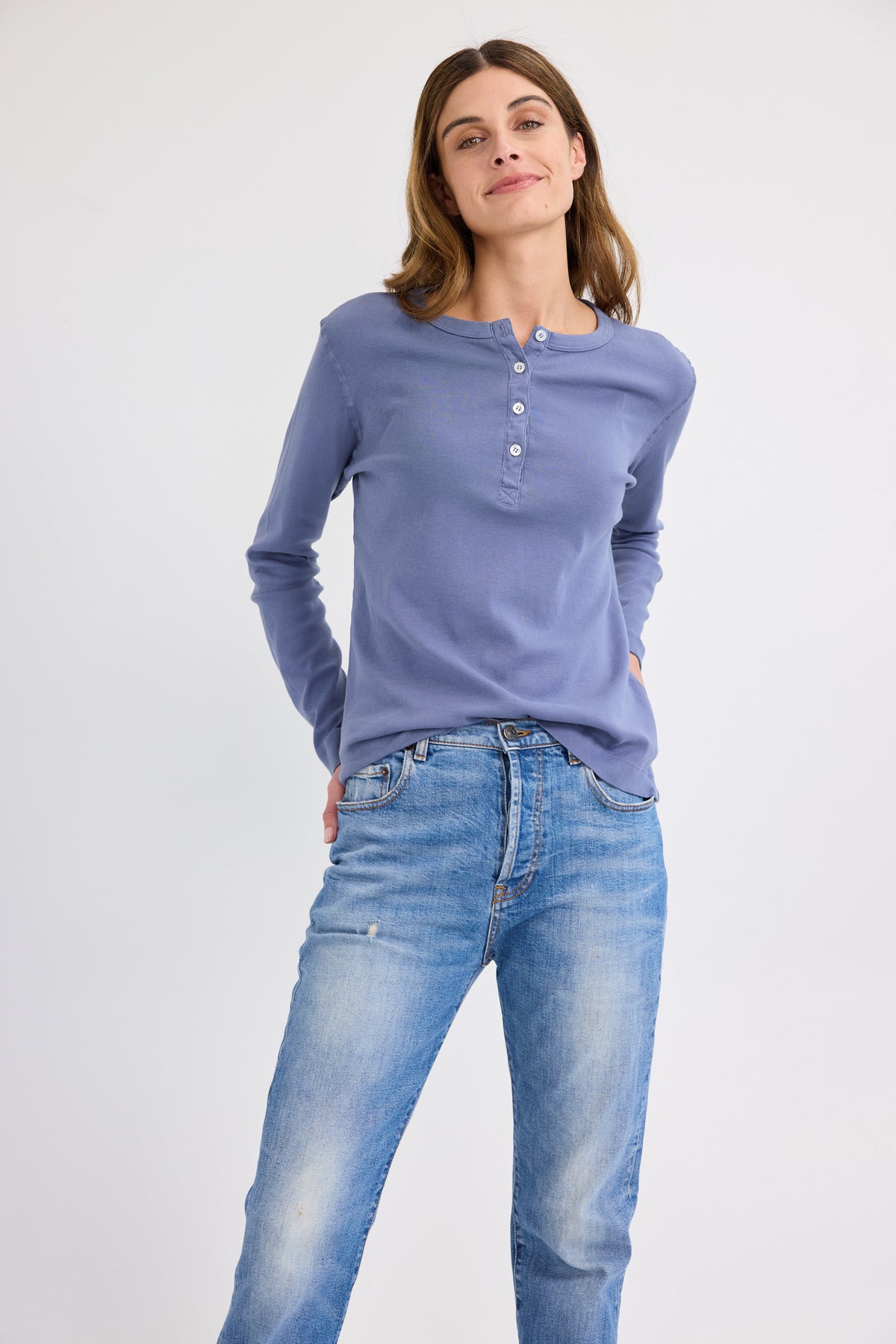 Long Sleeve Henley Top - Minism