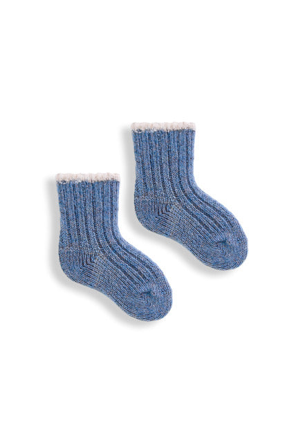 baby tipped rib wool cashmere socks