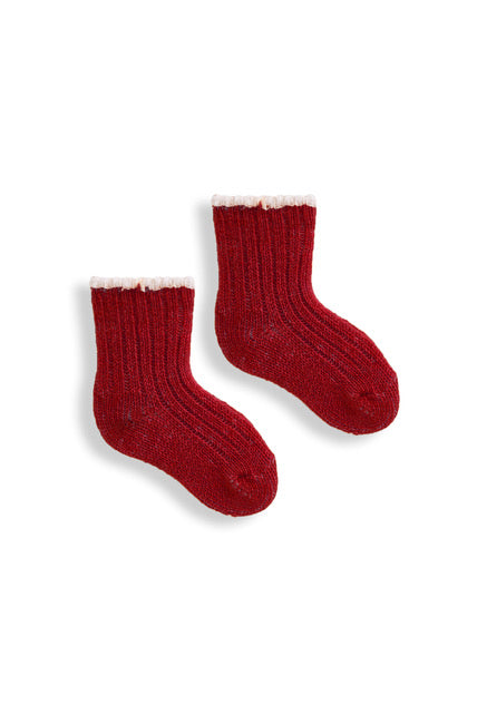 baby tipped rib wool cashmere socks