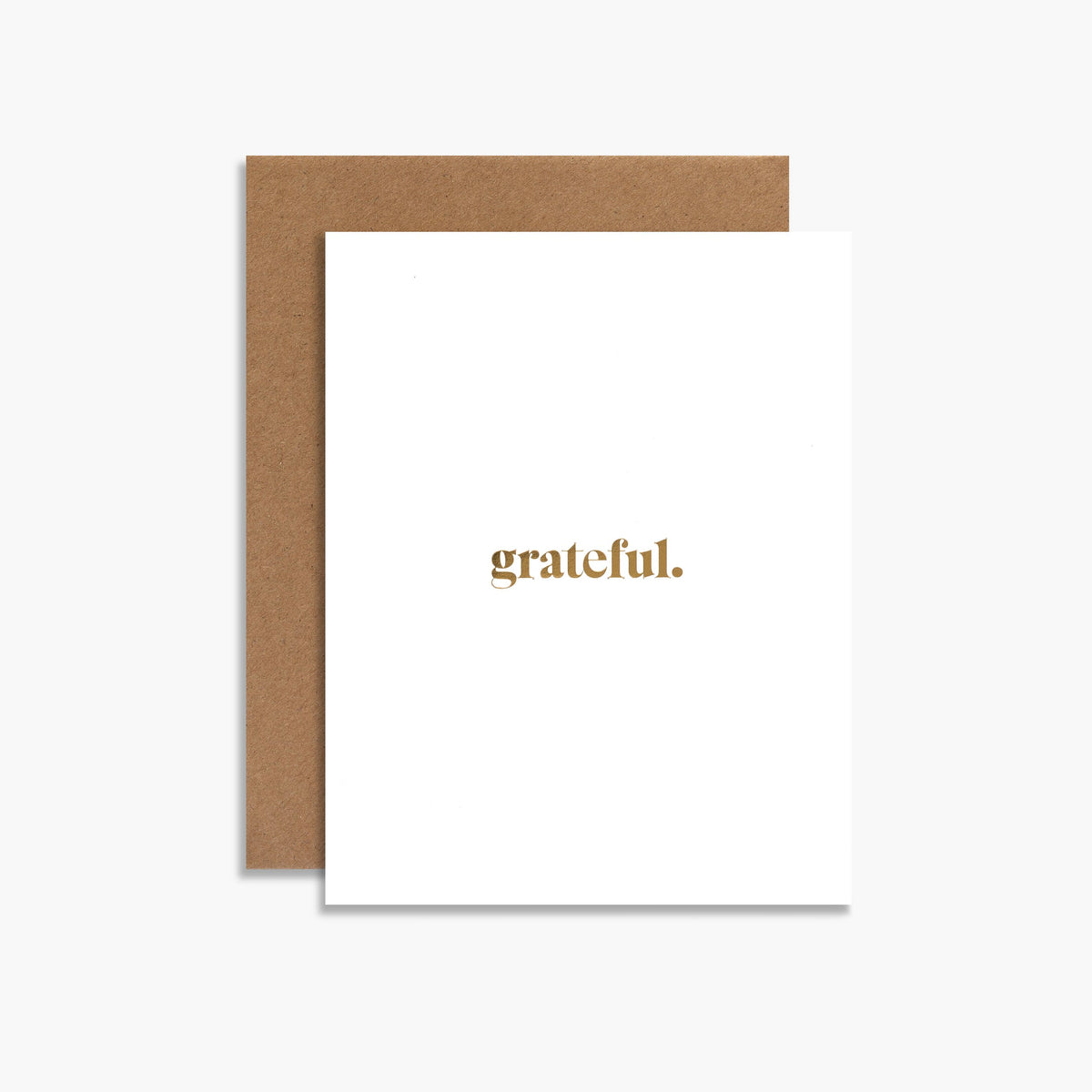 grateful gold foil card