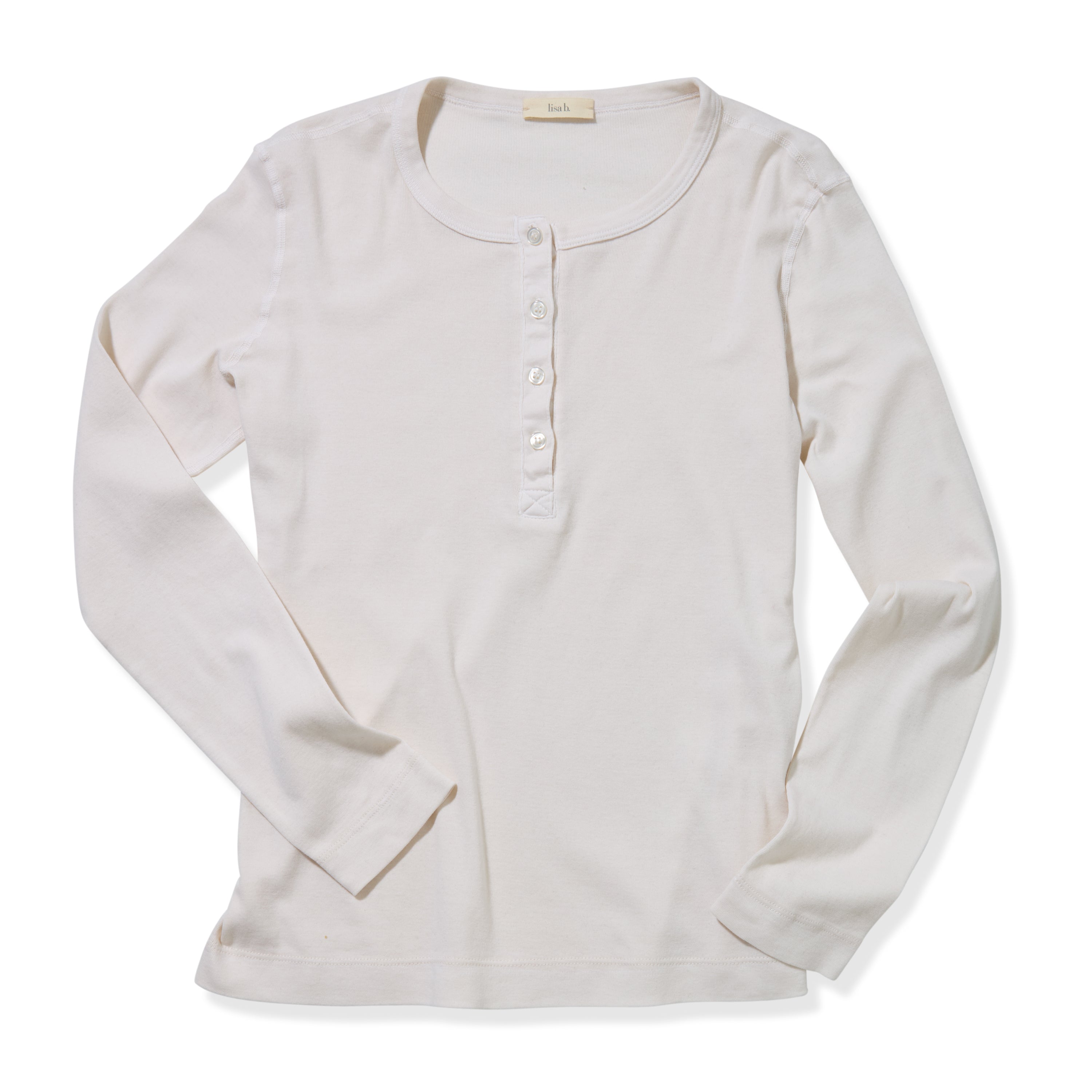 LOTTO Womens Henley Top Long Sleeve Large White Cotton, Vintage &  Second-Hand Clothing Online