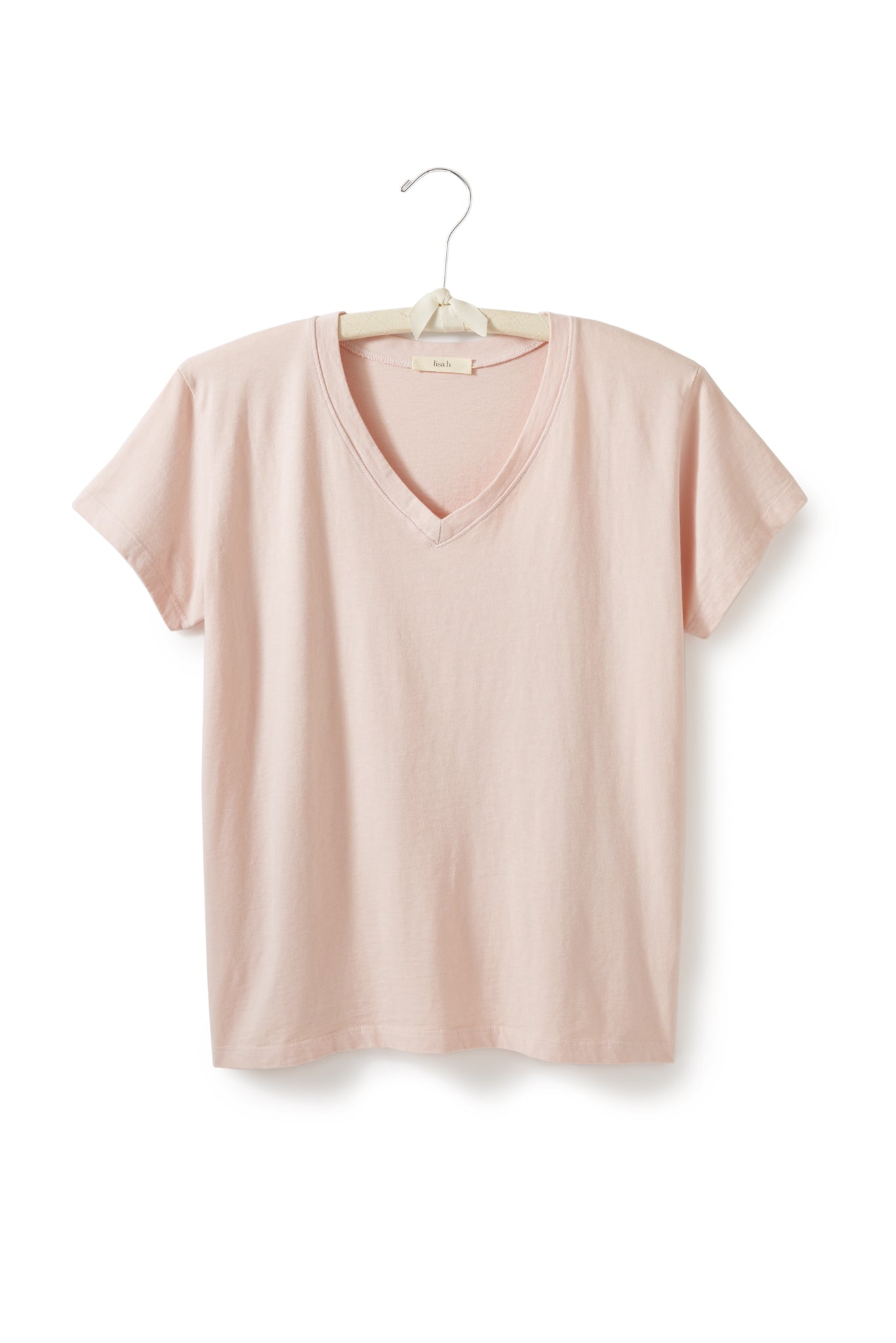 short sleeve relaxed v-neck tee shirt