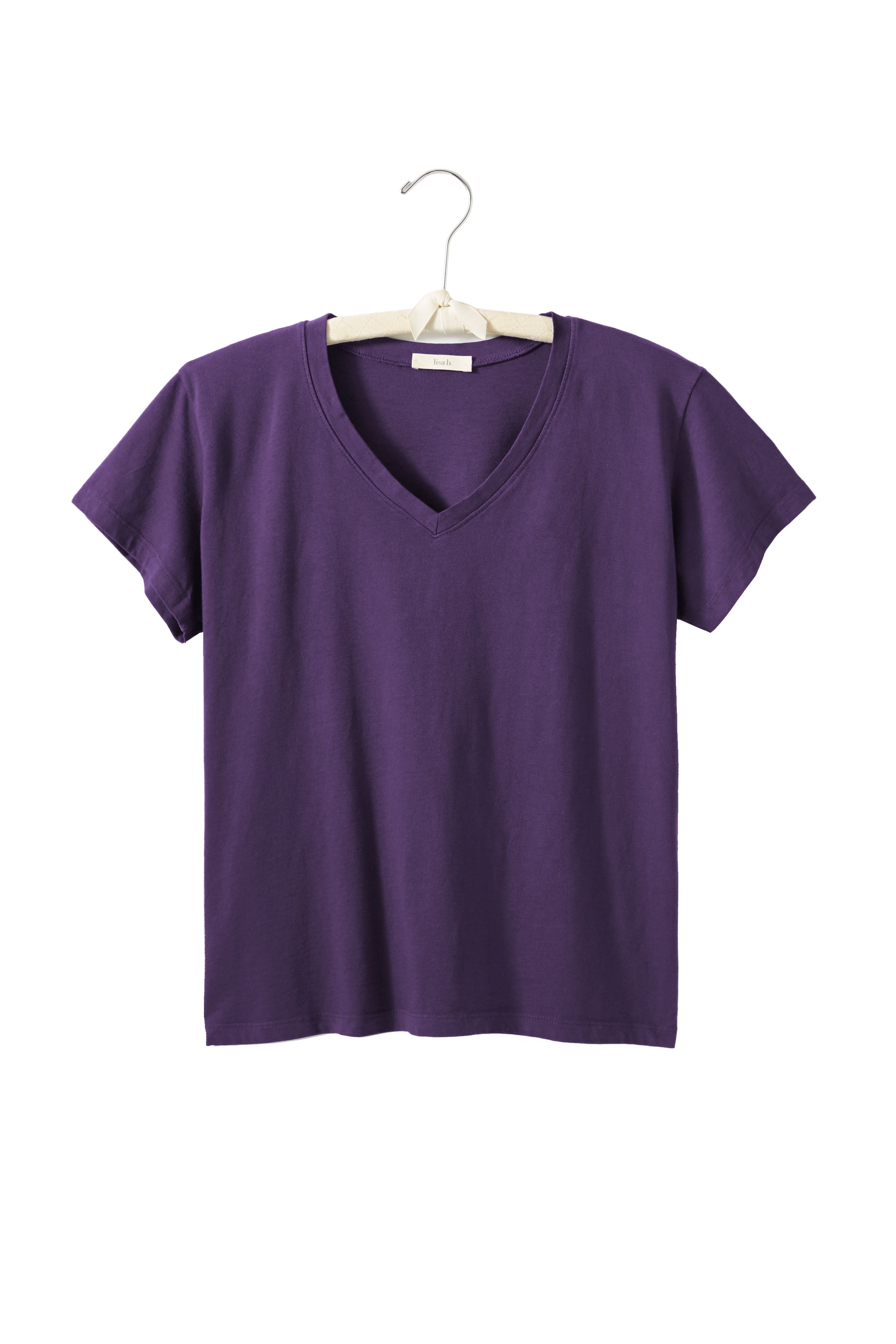 short sleeve relaxed v-neck tee shirt