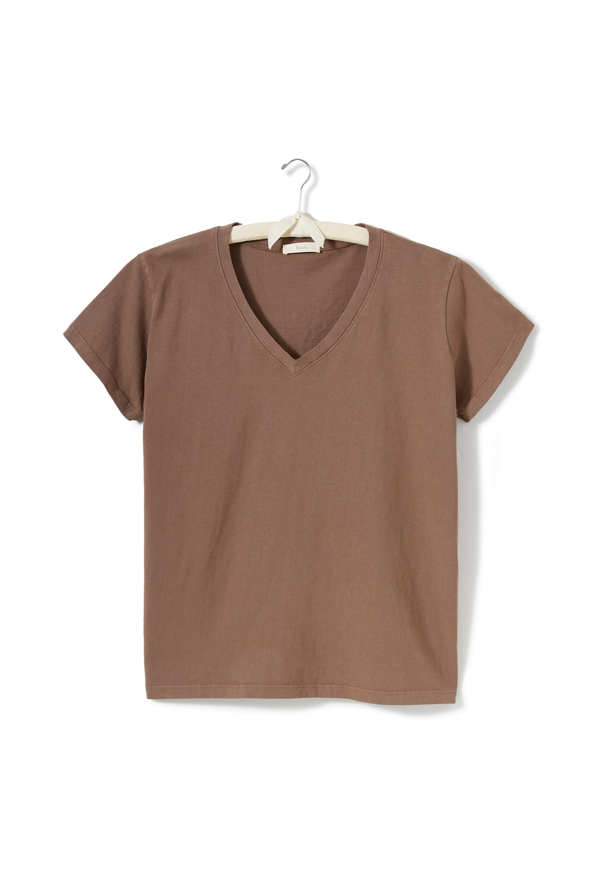 short sleeve relaxed v-neck tee shirt