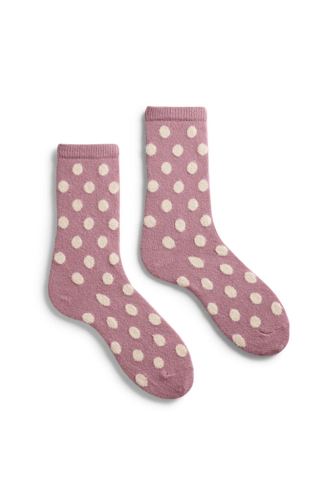 women's dot wool cashmere crew socks