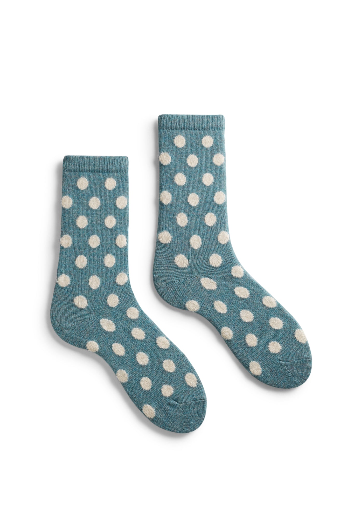 women's dot wool cashmere crew socks