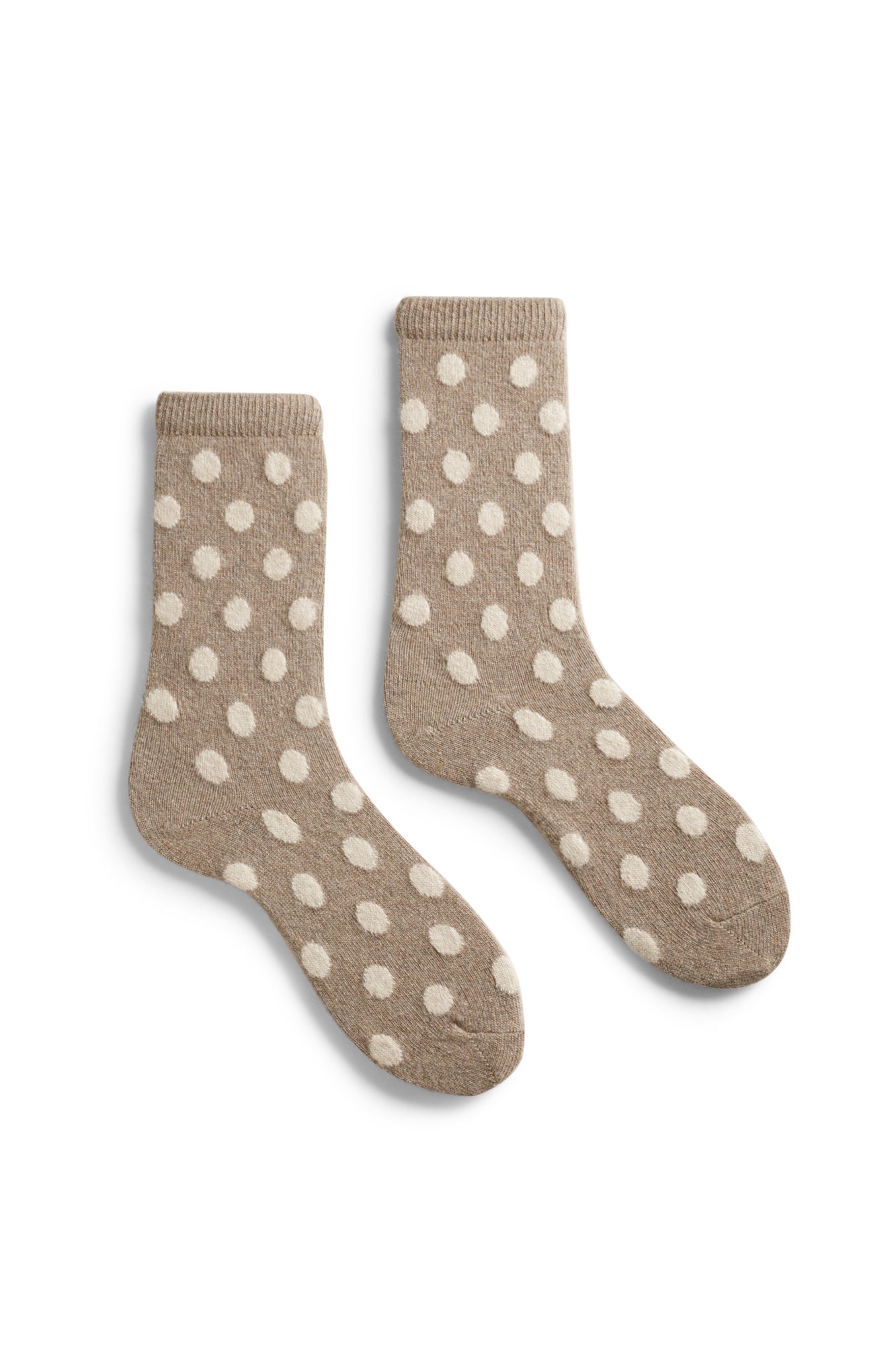 women's dot wool cashmere crew socks