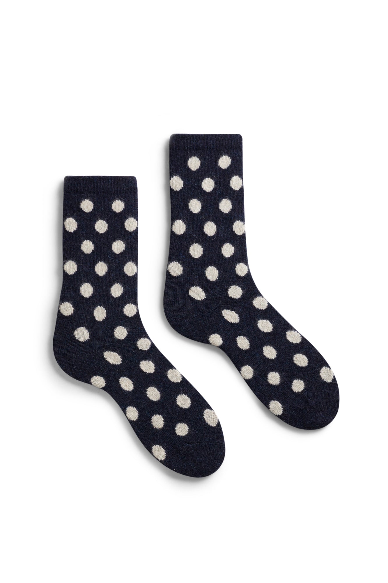 women's dot wool cashmere crew socks