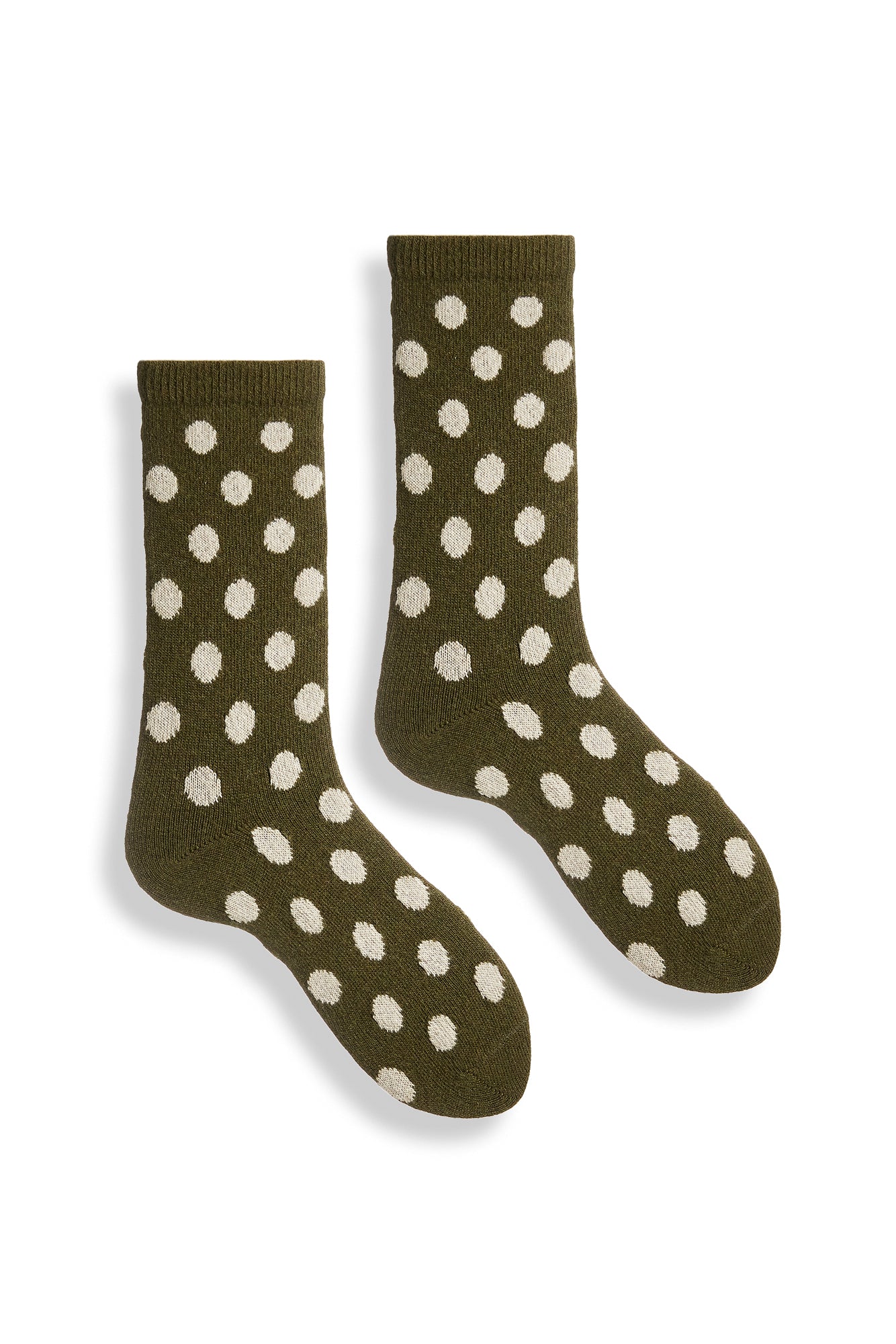 women's dot wool cashmere crew socks