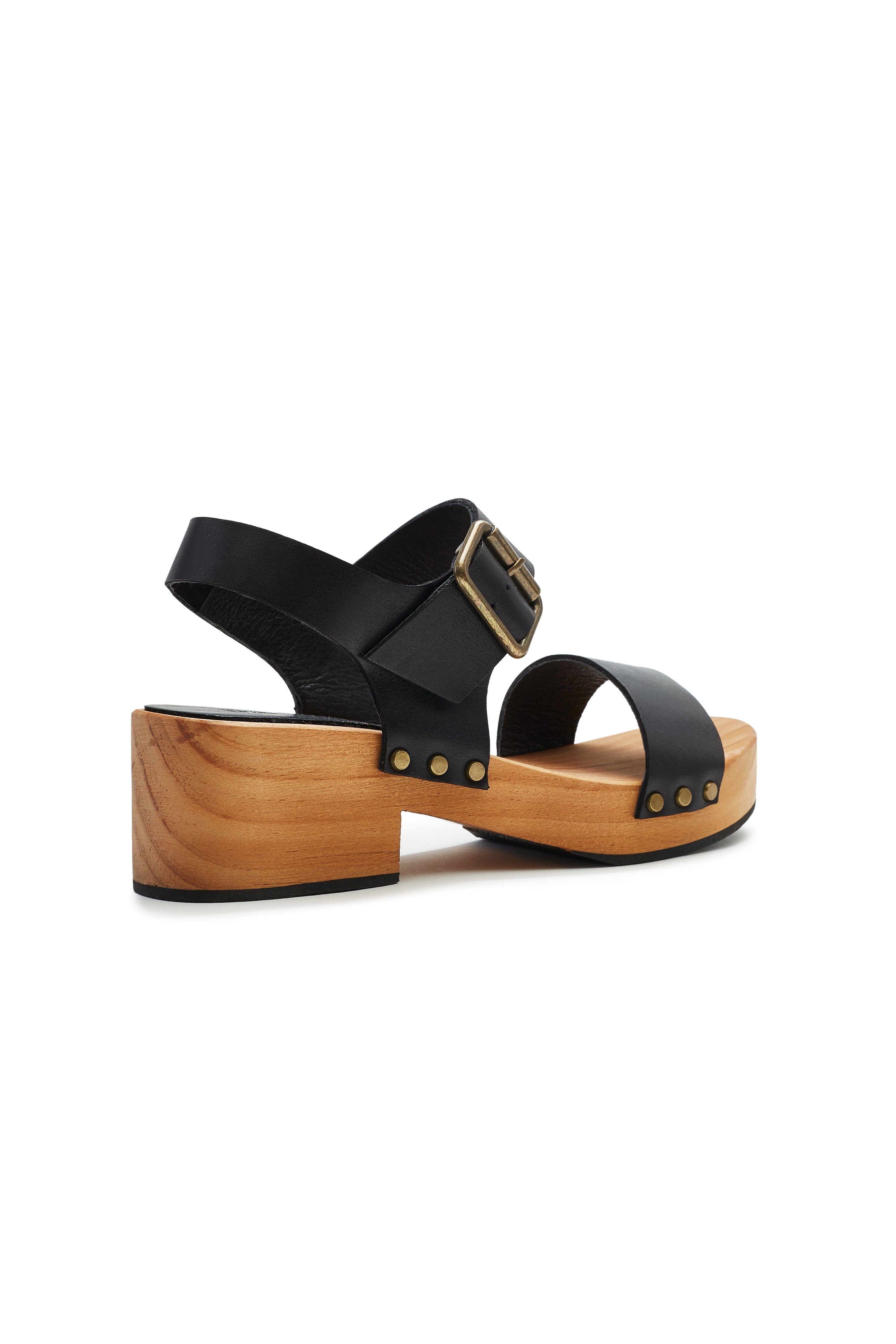 double strap clogs in black Clogs lisa b. 