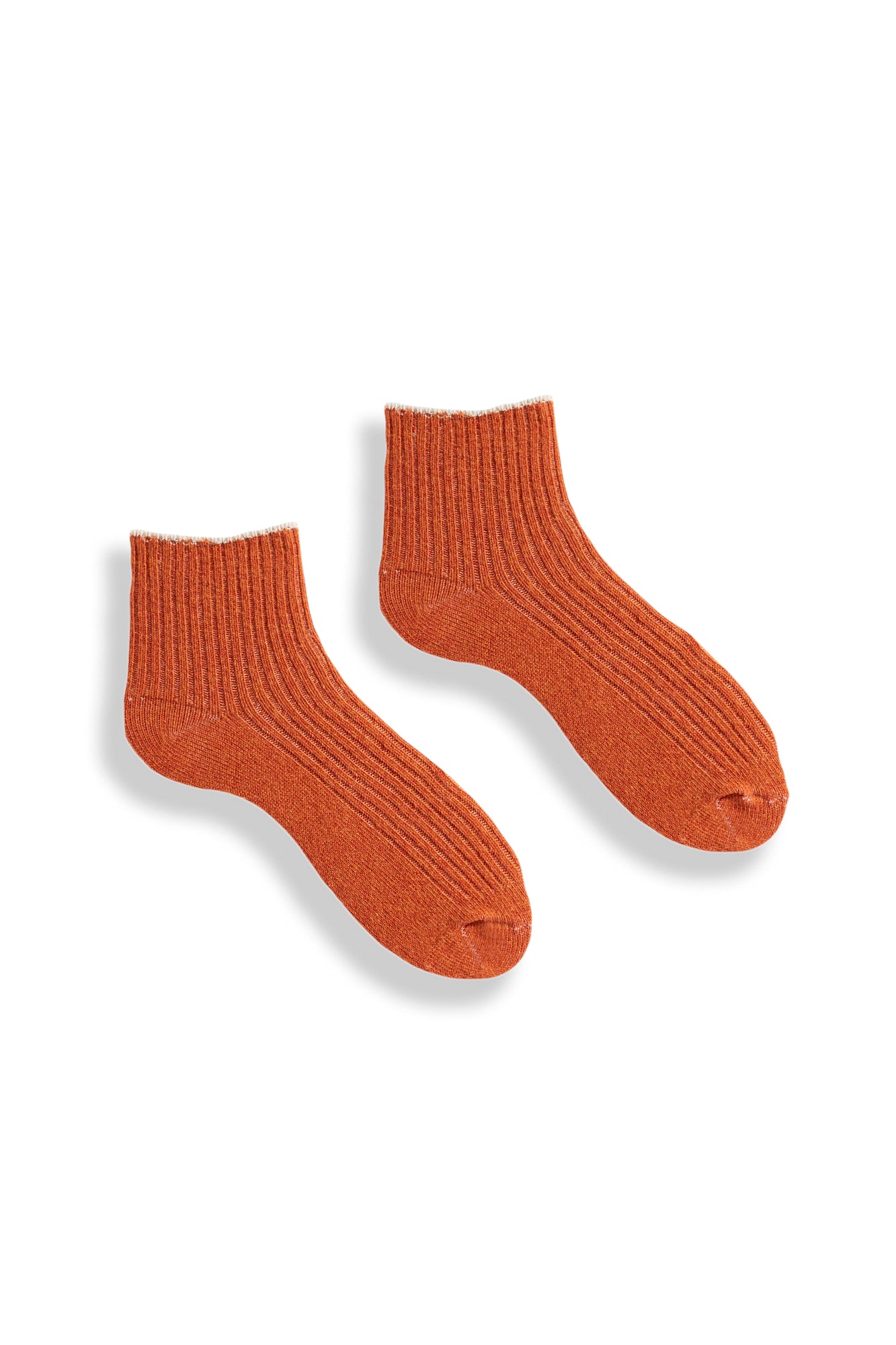 women's tipped rib wool cashmere shortie socks | lisa b.